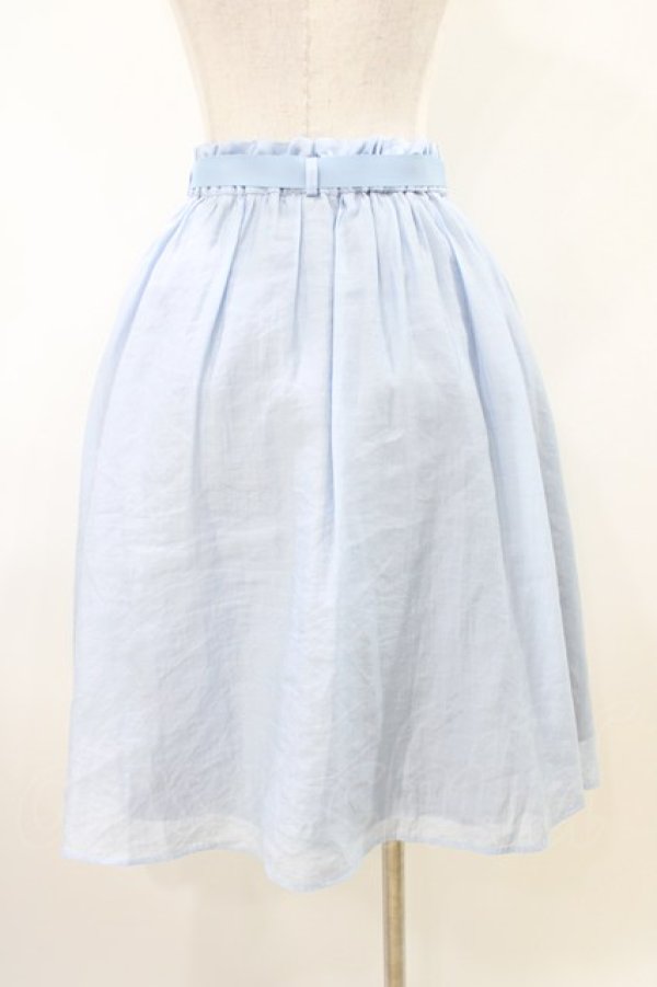 画像2: F i.n.t / グログランリボンギャザースカート Free SAX H-26-04-06-1039-0-SK-NS-ZH (2)