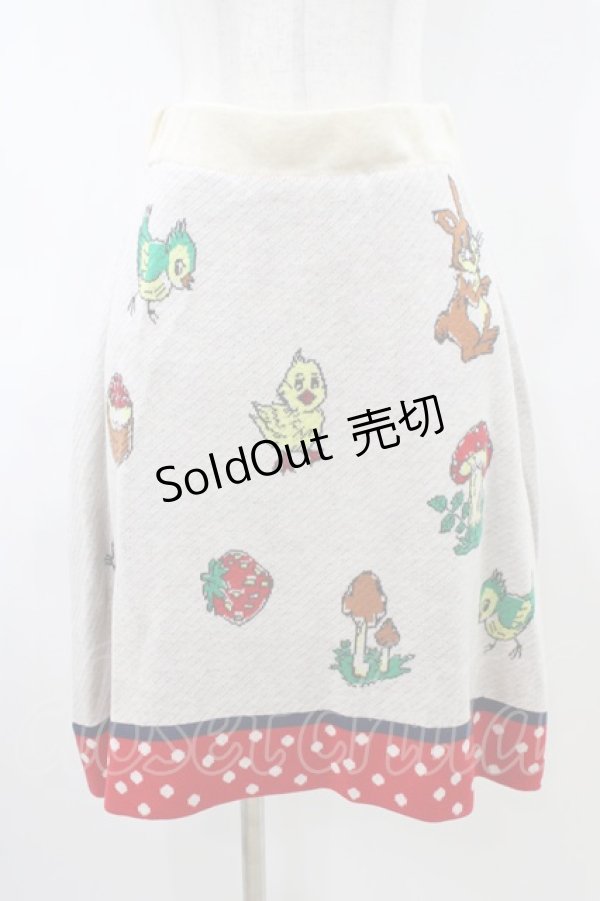 画像1: Franche Lippee / オリプリスカート M オフ/レッドドット H-26-04-06-1042-LO-SK-NS-ZH (1)