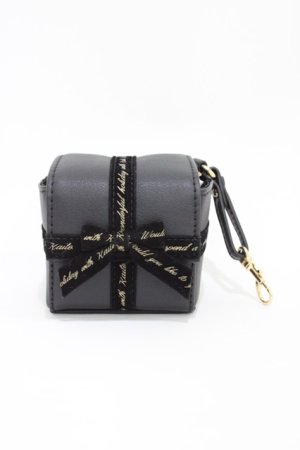 画像: Fi.n.t / プレゼントボックスポーチ  BLACK H-26-04-06-1005-CA-ZA-NS-ZH