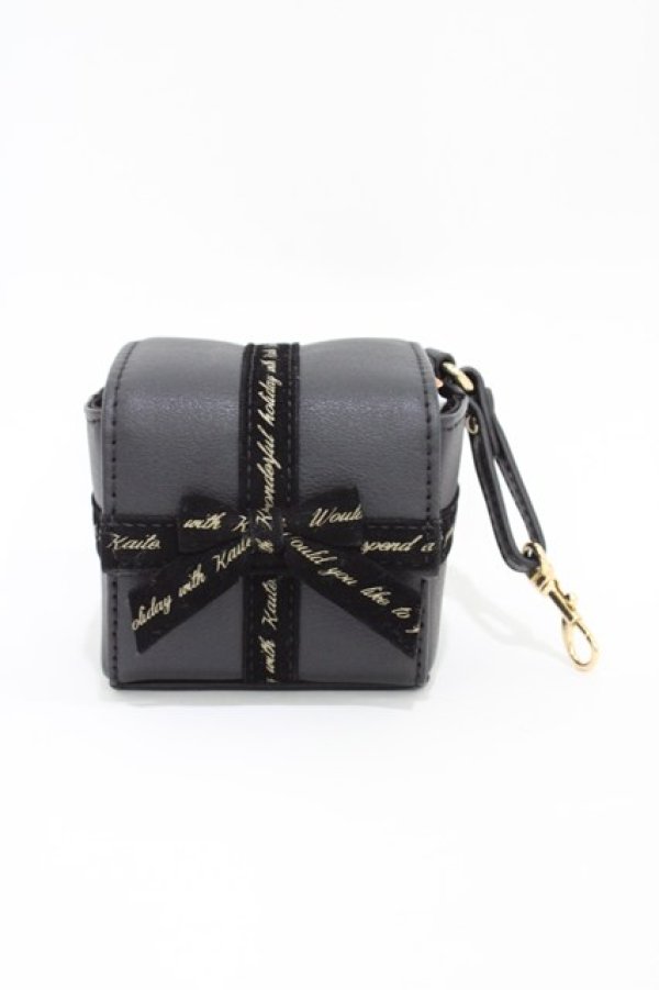 画像1: Fi.n.t / プレゼントボックスポーチ  BLACK H-26-04-06-1005-CA-ZA-NS-ZH (1)