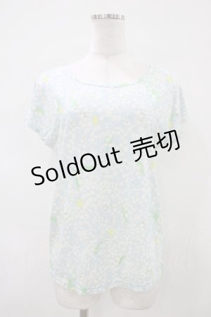 画像: Franche Lippee / すずらん柄トップス M サックス H-26-04-06-1044-LO-TO-NS-ZH