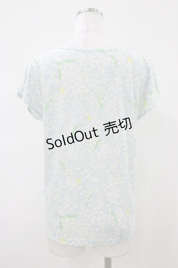 画像2: Franche Lippee / すずらん柄トップス M サックス H-26-04-06-1044-LO-TO-NS-ZH (2)