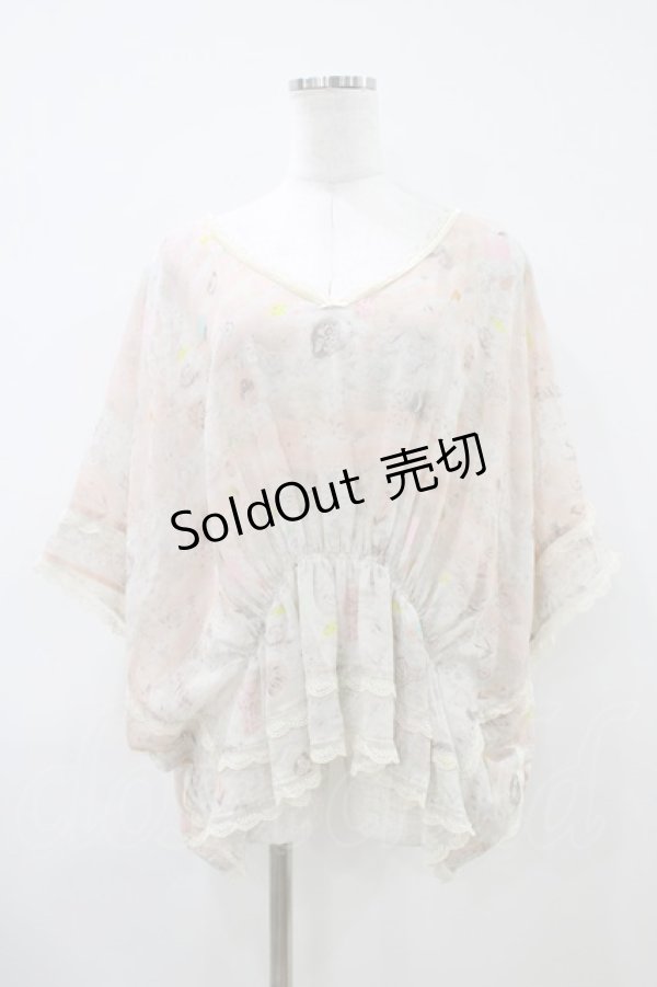 画像1: Cherir la femme / オリプリブラウス M ピンク H-26-04-06-1046-LO-BL-NS-ZH (1)