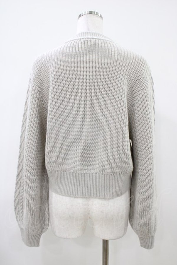 画像2: Fi.n.t / ハートはしごリボンケーブルニットプルオーバー Free L/GRAY H-26-04-06-1047-CA-TO-NS-ZH (2)