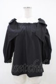 画像1: an another angelus / ビッグリボンオフショルブラウス Free BLACK H-26-04-06-1050-CA-BL-NS-ZH (1)