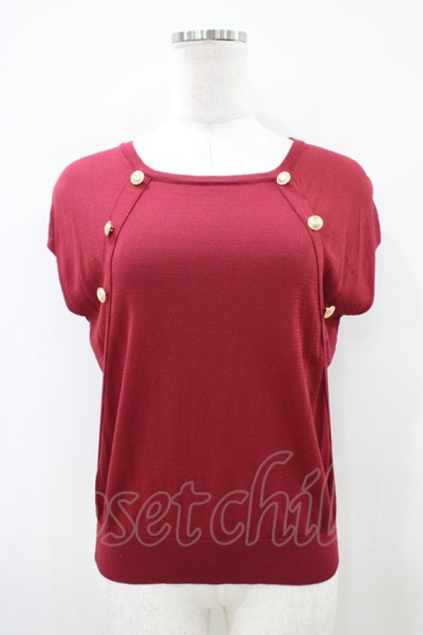 画像3: an another angelus / チェーン付きダブル釦2wayケープニット Free RED H-26-04-06-1051-CA-TO-NS-ZH (3)