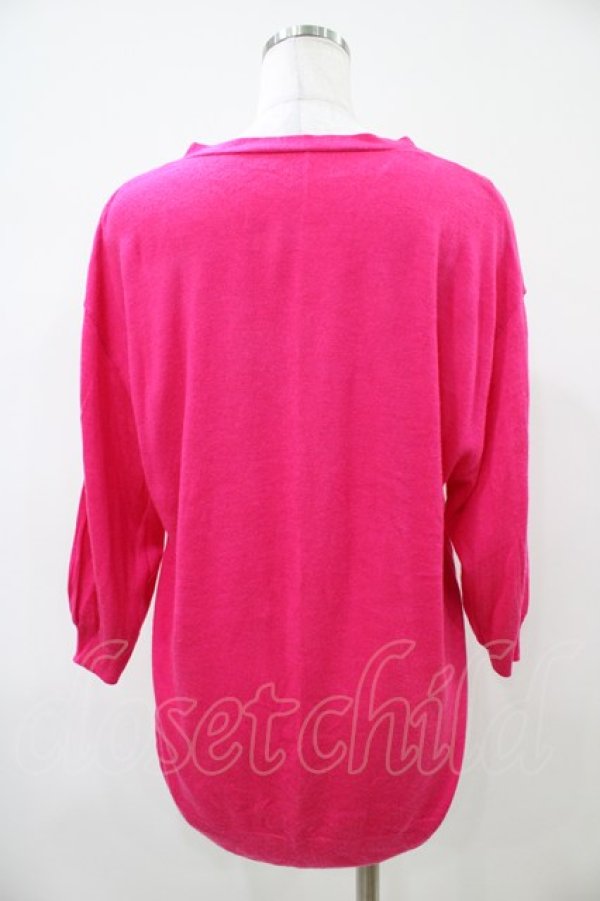 画像2: franche lippee black / リボンカーディガン M ピンク H-26-04-06-1052-LO-TO-NS-ZH (2)