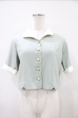 画像: Fi.n.t / シェル釦スカラップブラウス Free MINT H-26-04-06-1053-CA-BL-NS-ZH