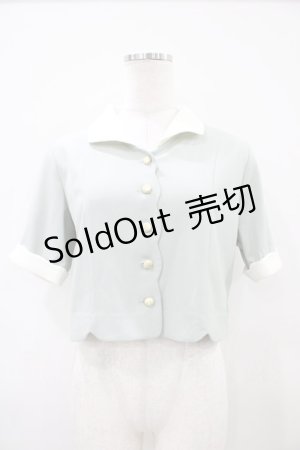 画像: Fi.n.t / シェル釦スカラップブラウス Free MINT H-26-04-06-1053-CA-BL-NS-ZH