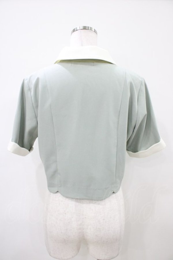 画像2: Fi.n.t / シェル釦スカラップブラウス Free MINT H-26-04-06-1053-CA-BL-NS-ZH (2)