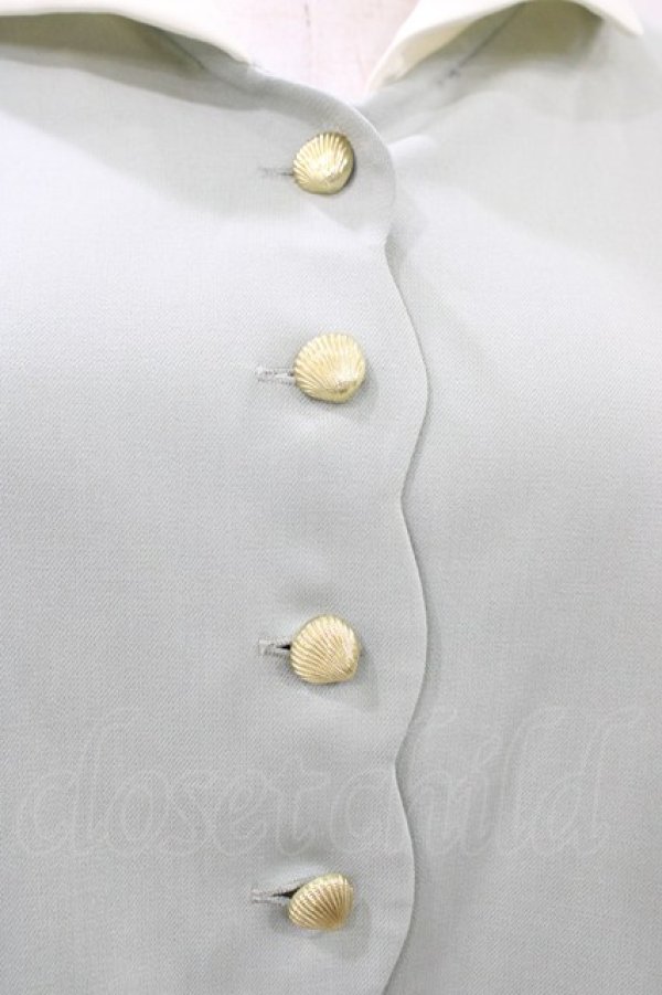 画像3: Fi.n.t / シェル釦スカラップブラウス Free MINT H-26-04-06-1053-CA-BL-NS-ZH (3)