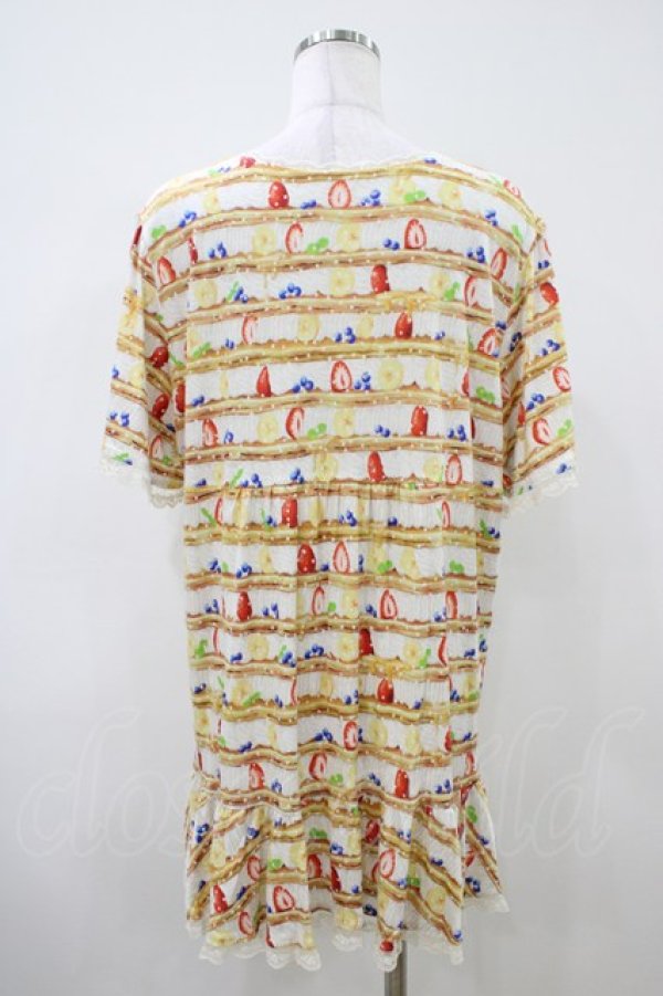 画像2: Franche Lippee / オリプリトップス M ケーキ柄 H-26-04-06-1055-LO-TO-NS-ZH (2)