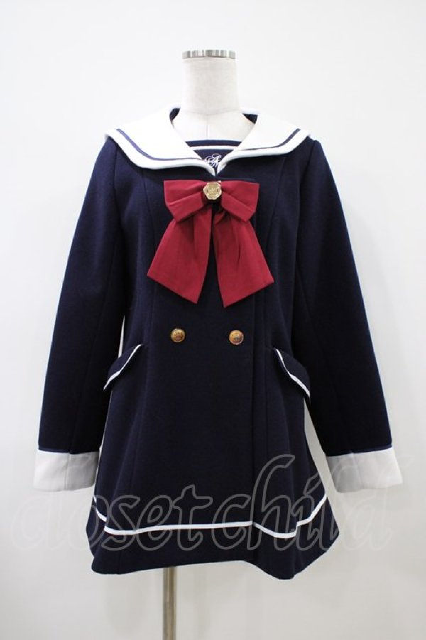 画像1: Amavel / セーラーフレアコート Free ネイビー H-26-04-06-1061-CA-CO-NS-ZH (1)