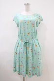 画像1: Franche Lippee / ぼんやり柄ワンピース M ミント H-26-04-06-1010-LO-OP-NS-ZH (1)