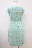 画像2: Franche Lippee / ぼんやり柄ワンピース M ミント H-26-04-06-1010-LO-OP-NS-ZH (2)