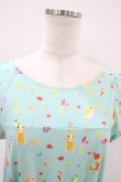 画像3: Franche Lippee / ぼんやり柄ワンピース M ミント H-26-04-06-1010-LO-OP-NS-ZH (3)
