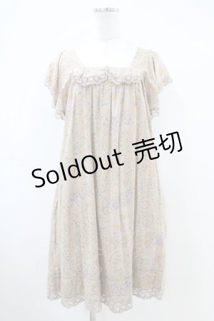 画像: Cherir la femme / オリプリワンピース M ブラウン H-26-04-06-1011-LO-OP-NS-ZH