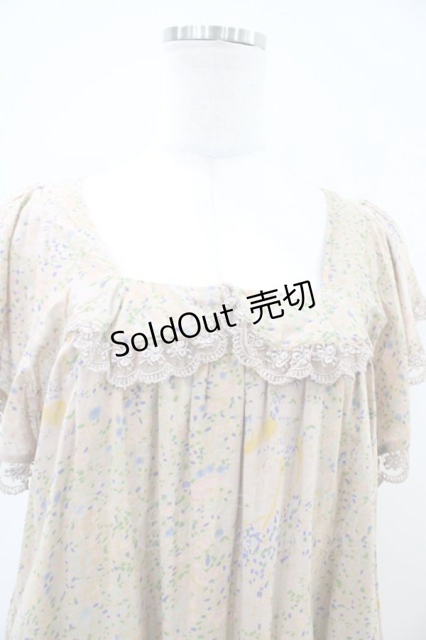 画像3: Cherir la femme / オリプリワンピース M ブラウン H-26-04-06-1011-LO-OP-NS-ZH (3)