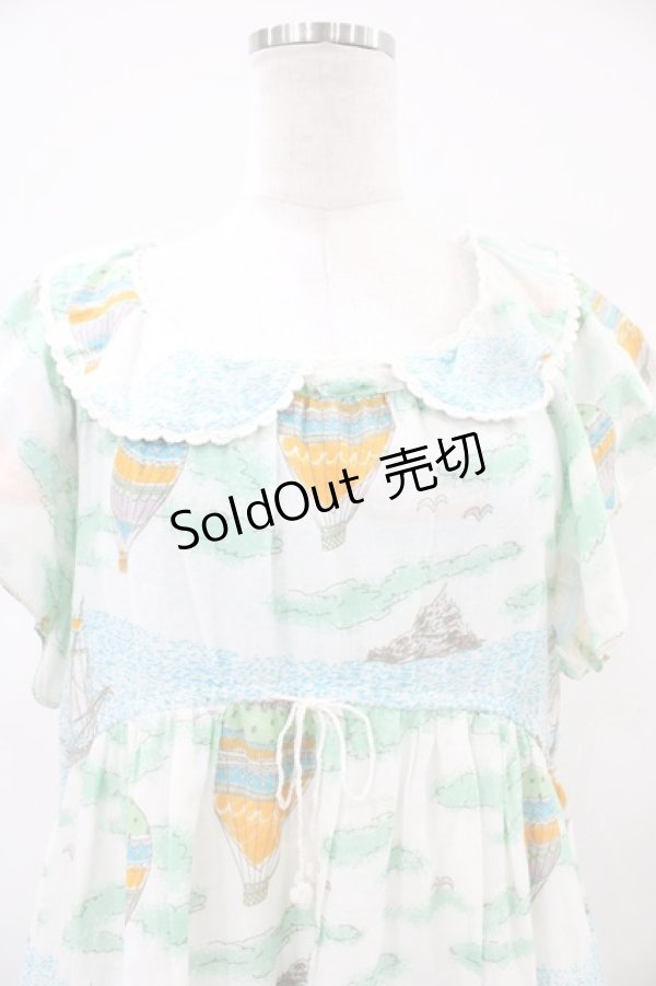 画像3: Cherir la femme / 気球柄ワンピース M オフ H-26-04-06-1012-LO-OP-NS-ZH (3)