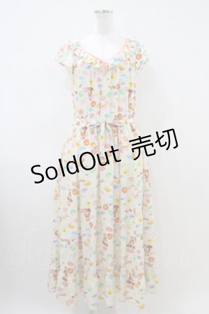 画像: Franche Lippee / ポピーマキシワンピース M オフ H-26-04-06-1014-LO-OP-NS-ZH