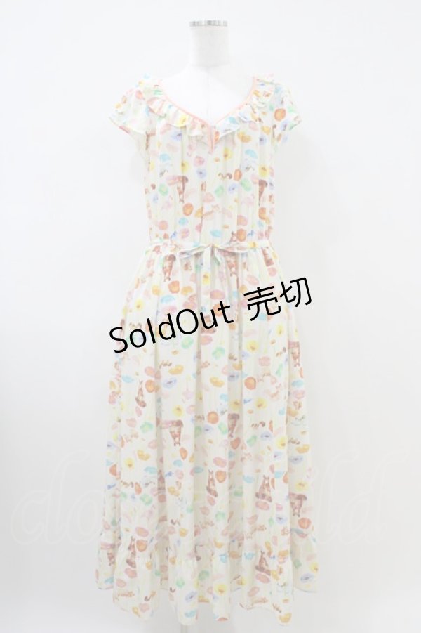 画像1: Franche Lippee / ポピーマキシワンピース M オフ H-26-04-06-1014-LO-OP-NS-ZH (1)