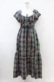 画像1: Cherir la femme / チェックワンピース M グリーン H-26-04-06-1015-LO-OP-NS-ZH (1)
