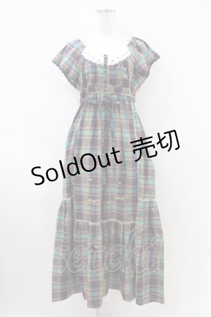 画像: Cherir la femme / チェックワンピース M グリーン H-26-04-06-1015-LO-OP-NS-ZH