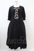 画像1: m petit by misako / AMレースアップワンピース 3L ブラック H-26-04-06-1016-LO-OP-NS-ZH (1)