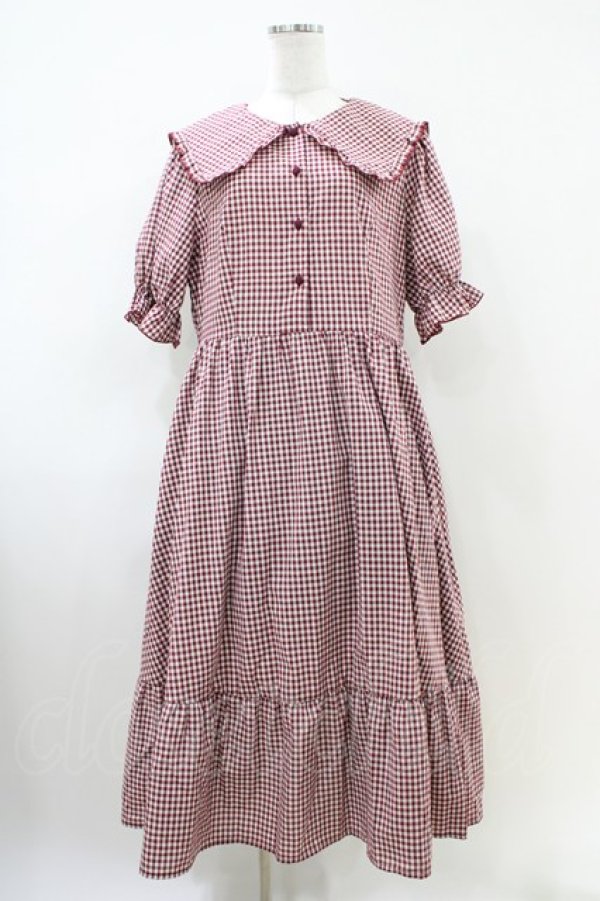 画像1: m petit by misako / AM*ギンガムCHKワンピース 3L レッド H-26-04-06-1018-LO-OP-NS-ZH (1)