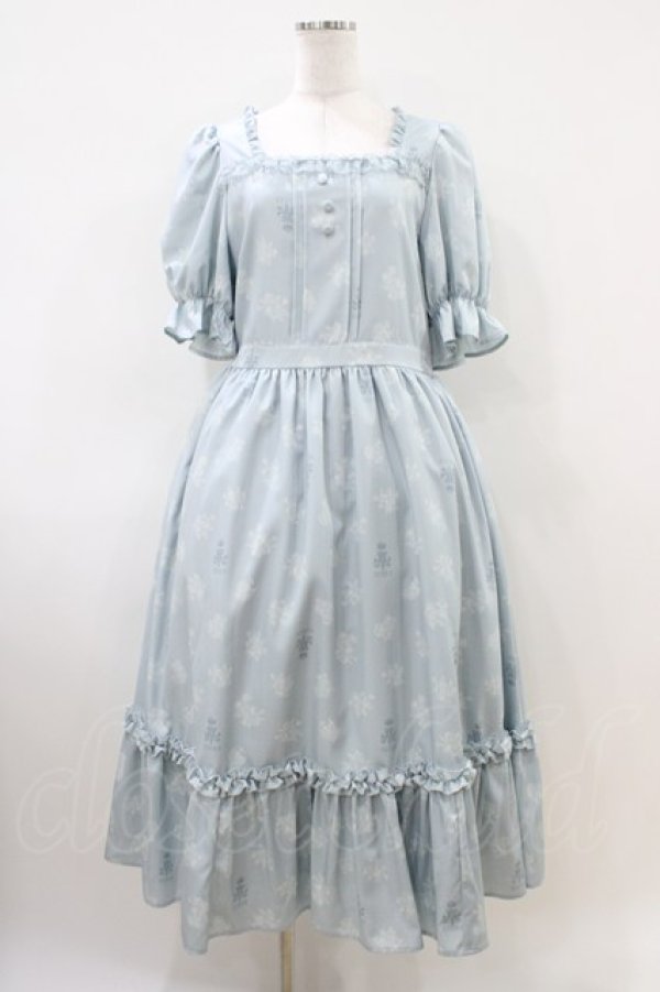 画像1: m petit by misako / AOKハナガラスクエアワンピース LL サックス H-26-04-06-1021-LO-OP-NS-ZH (1)