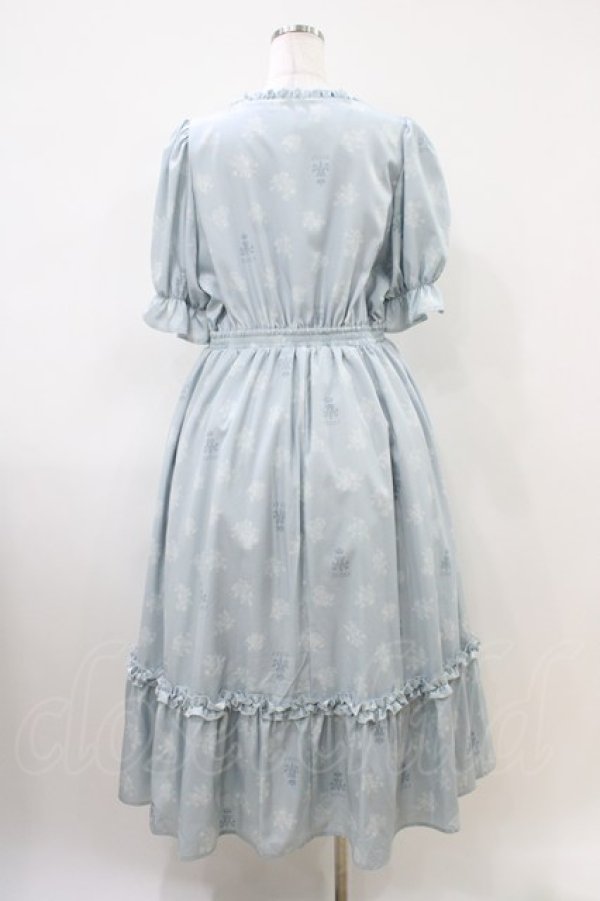 画像2: m petit by misako / AOKハナガラスクエアワンピース LL サックス H-26-04-06-1021-LO-OP-NS-ZH (2)