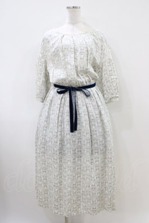 画像: Cherir la femme / にらめっこワンピース M オフ/ネイビー H-26-04-06-1022-LO-OP-NS-ZH