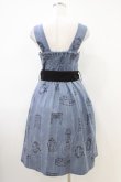 画像2: Fi.n.t / ベルト付きクローゼット柄ワンピース Free BLUE H-26-04-06-1025-CA-OP-NS-ZH (2)