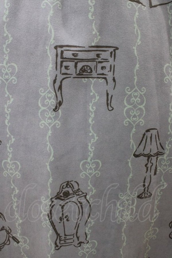 画像3: Fi.n.t / ベルト付きクローゼット柄ワンピース Free BLUE H-26-04-06-1025-CA-OP-NS-ZH (3)