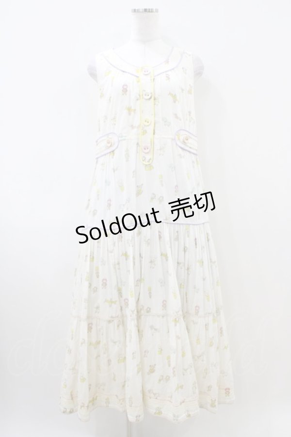 画像1: Cherir la femme / TOY柄ワンピース M オフ H-26-04-06-1030-LO-OP-NS-ZH (1)