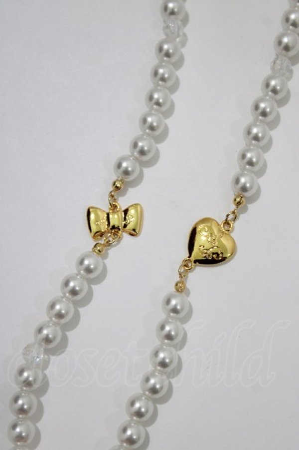 画像2: Angelic Pretty / Twinパールネックレス  オフ H-26-04-06-054-AP-AC-NS-ZH (2)