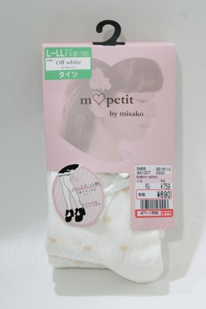 画像: m petit by misako / ECAMメンハートDTタイツ  オフ/ピンク H-26-04-06-058-LO-ZA-NS-ZH
