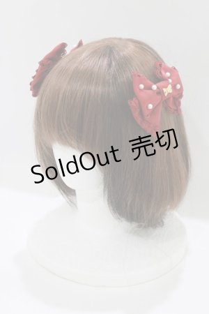 画像: Angelic Pretty / ドルチェパールリボンクリップSet  ワイン H-26-04-06-061-AP-AC-NS-ZH