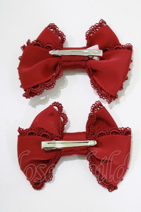 画像3: Angelic Pretty / ドルチェパールリボンクリップSet  ワイン H-26-04-06-061-AP-AC-NS-ZH (3)