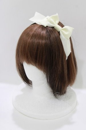 画像: Innocent World / グログランパールカチューシャ  アイボリー H-26-04-06-063-IW-AC-NS-ZH