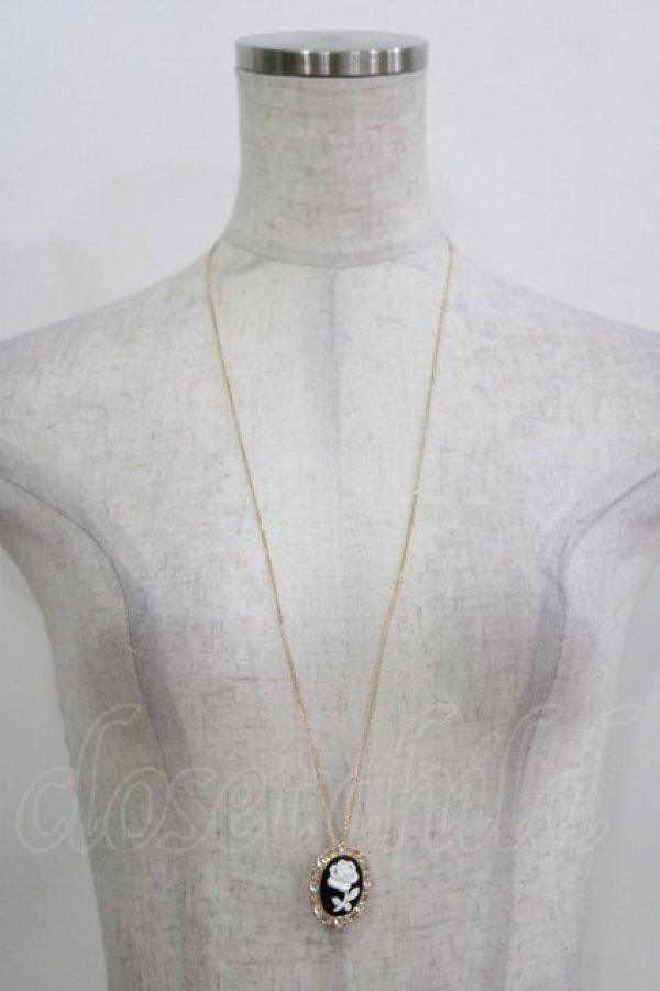 画像2: m petit by misako / カメオネックレス  ブラック H-26-04-06-066-LO-AC-NS-ZH (2)