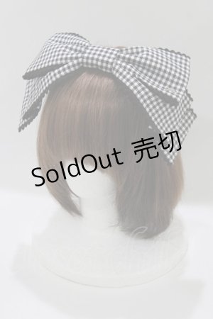 画像: Angelic Pretty / Dollyヒロインリボンコーム  ブラックチェック H-26-04-06-076-AP-AC-NS-ZH