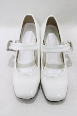画像: DearMyLoveRose / スクエアストラップパンプス 22.5cm 白 H-26-04-06-079-EL-SH-NS-ZH