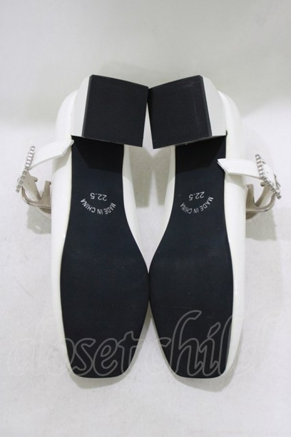 画像4: DearMyLoveRose / スクエアストラップパンプス 22.5cm 白 H-26-04-06-079-EL-SH-NS-ZH (4)