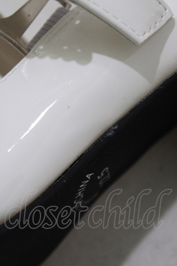 画像5: DearMyLoveRose / スクエアストラップパンプス 22.5cm 白 H-26-04-06-079-EL-SH-NS-ZH (5)