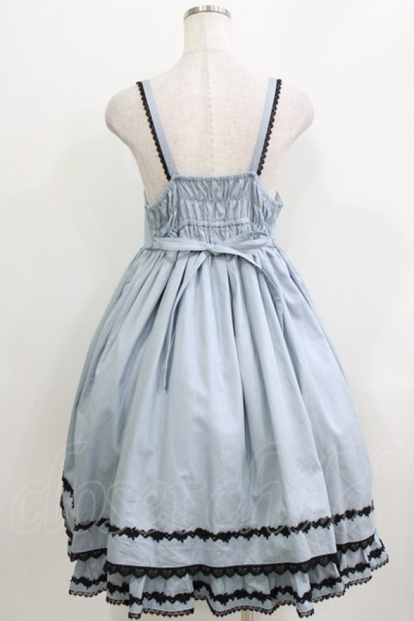 画像3: ALICE and the PIRATES / タックフリルベビードールジャンパースカートII Free ブルーグレー/黒 H-26-04-06-001-PA-OP-NS-ZH (3)