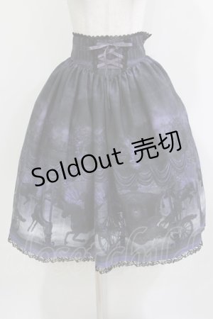 画像: ALICE and the PIRATES / Haunted Carousel〜永遠に巡る死への誘い〜柄スカート Free 黒/パープル H-26-04-06-008-PA-SK-NS-ZH