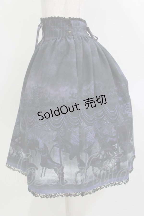 画像2: ALICE and the PIRATES / Haunted Carousel〜永遠に巡る死への誘い〜柄スカート Free 黒/パープル H-26-04-06-008-PA-SK-NS-ZH (2)