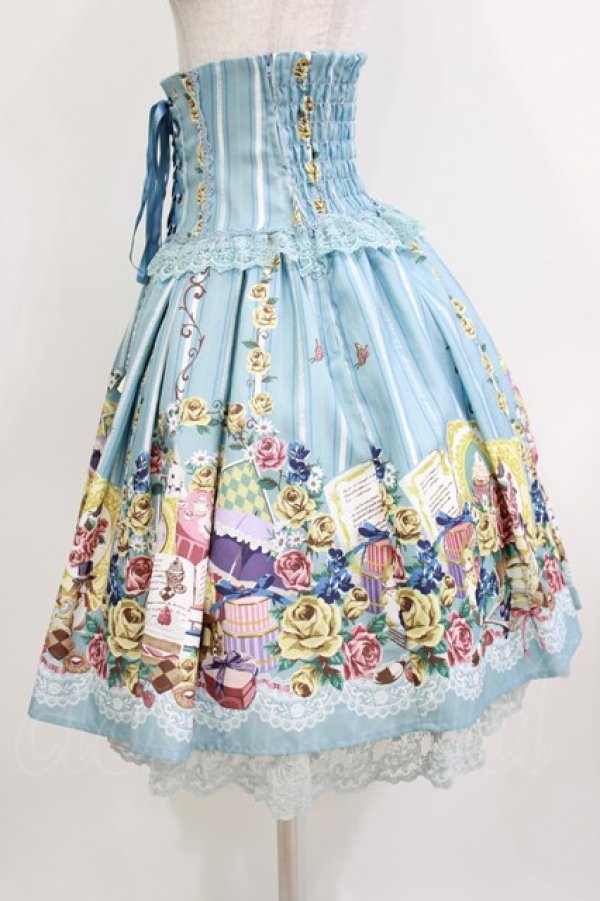 画像2: axes femme kawaii / ティータイムバニースカート M ブルー H-26-04-06-009-AX-SK-NS-ZH (2)