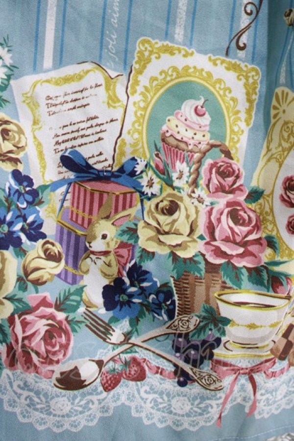 画像4: axes femme kawaii / ティータイムバニースカート M ブルー H-26-04-06-009-AX-SK-NS-ZH (4)